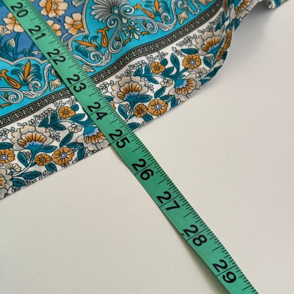 Cottagecore Floral Long Sleeve Lace-Up Blouse Size XL Boho Fall Indie Style - Picture 14 of 14